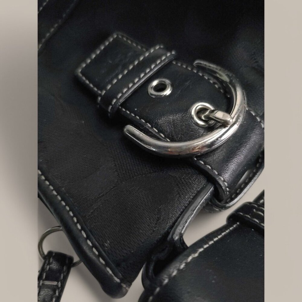 COACH Y2k  Small Duffle Shoulder bag in black - Picture 5 of 11